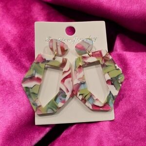 Colorful Acrylic Drop Dangle Earrings
